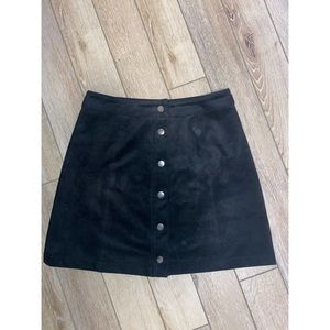 Black button down skirt